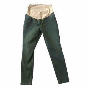 Ingrid & Isabel Maternity Jeans Women's Size 10 Green Crossover Skinny Denim